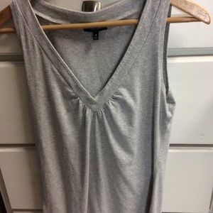 EXPRESS V NECK SLEEVELESS TOP GREY